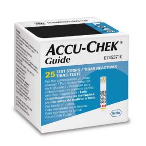 TIRA REAGENTE MEDICAO GLICOSE ACCU-CHEK GUIDE 25UN - ROCHE