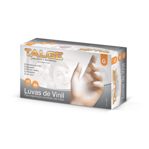 LUVA VINIL G COM PO - 100UN - TALGE