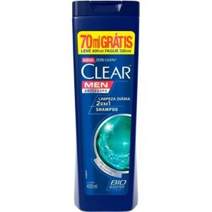 SHAMP CLEAR MEN ANTICASPAS 2 EM 1 - FR 400ML - UNILEVER