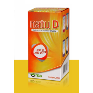 NATU D3 GOTAS 200UI 20ML - NATUBRAS