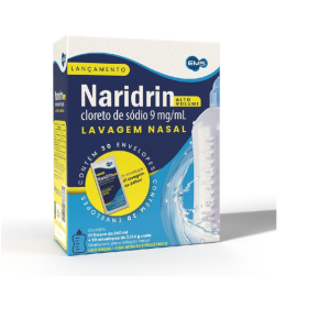 NARIDRIN LAVAGEM NASAL ALTO VOLUME 9MG/ML 30SACH + FRASCO 240ML - EMS