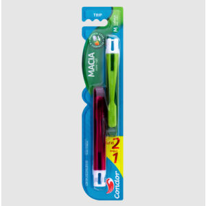 ESCOVA DENTAL COMPACTA PORTATIL TRIP MACIA 2UND - CONDOR