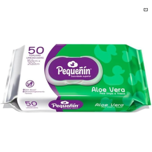 TOALHAS UMED PEQUENIN ALOE C/50