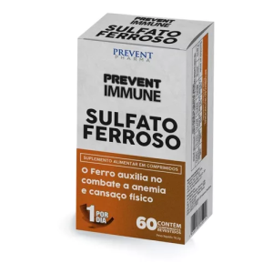 SULFATO FERROSO PREVENT IMMUNE - 60CP REV - PREVENT PHARMA