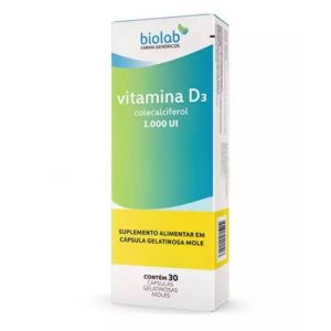 VITAMINA D3 1.000UI 30CP - BIOLAB