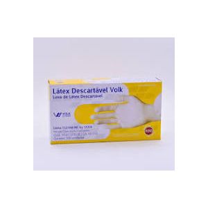 LUVA LATEX M COM PO 100UN - VOLK DO BRASIL