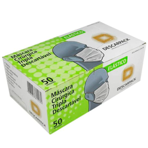 MASCARA CIRURG DESC C ELAST - 50UN - DESCARPACK