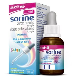 SORINE INFANTIL GTS COM CONTAGOTAS - 9MG/ML+1MG/ML FR 30ML - ACHE