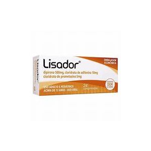 LISADOR 500MG + 10MG + 5MG 24CP - MANTECORP