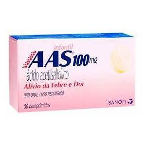 AAS 100MG INFANTIL 30CP - HYPERA