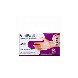 LUVA VINIL SEM PO M 100UN - VOLK